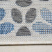 Florida Geometric Outdoor Floral Flatweave Rug - Navy Blue