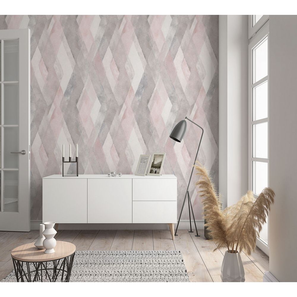 Pastel Pink Watercolour Wallpaper by Marburg 32449