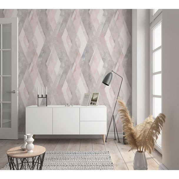 Pastel Pink Watercolour Wallpaper by Marburg 32449