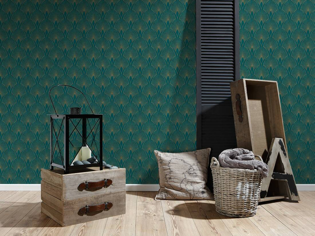 Trendy Teal Wallpaper - New Walls Collection