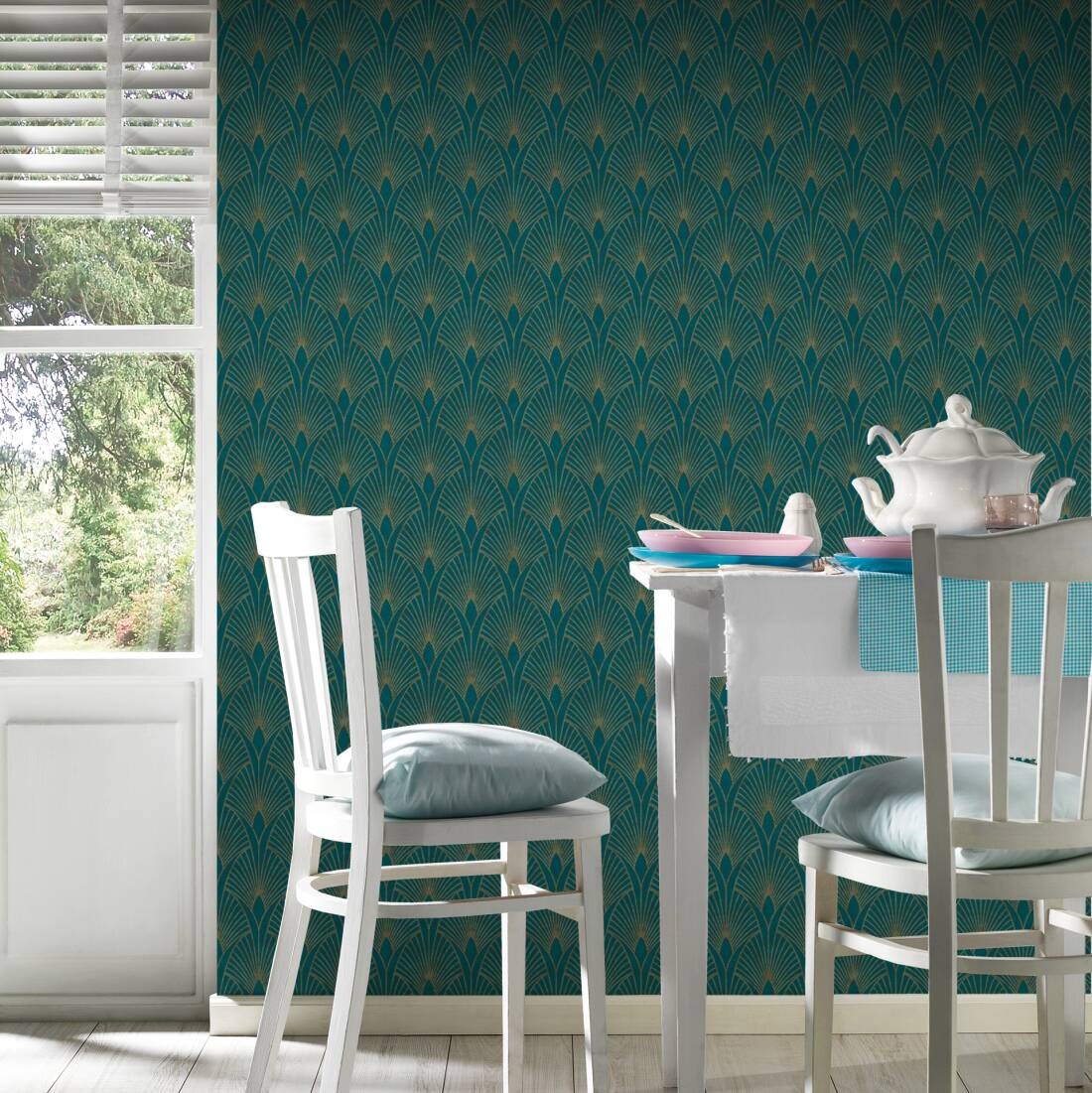 Trendy Teal Wallpaper - New Walls Collection