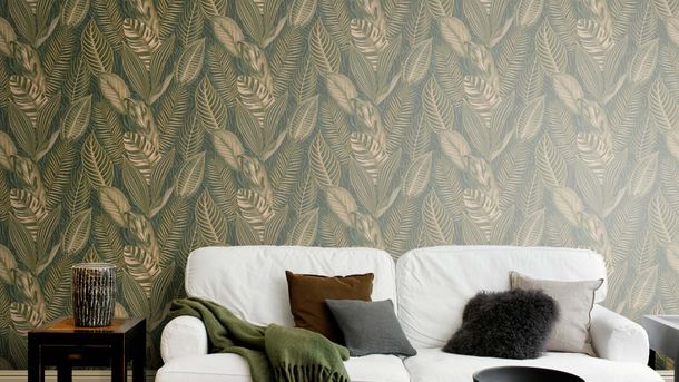 African Queen Leaf Wallpaper- Rasch 751826