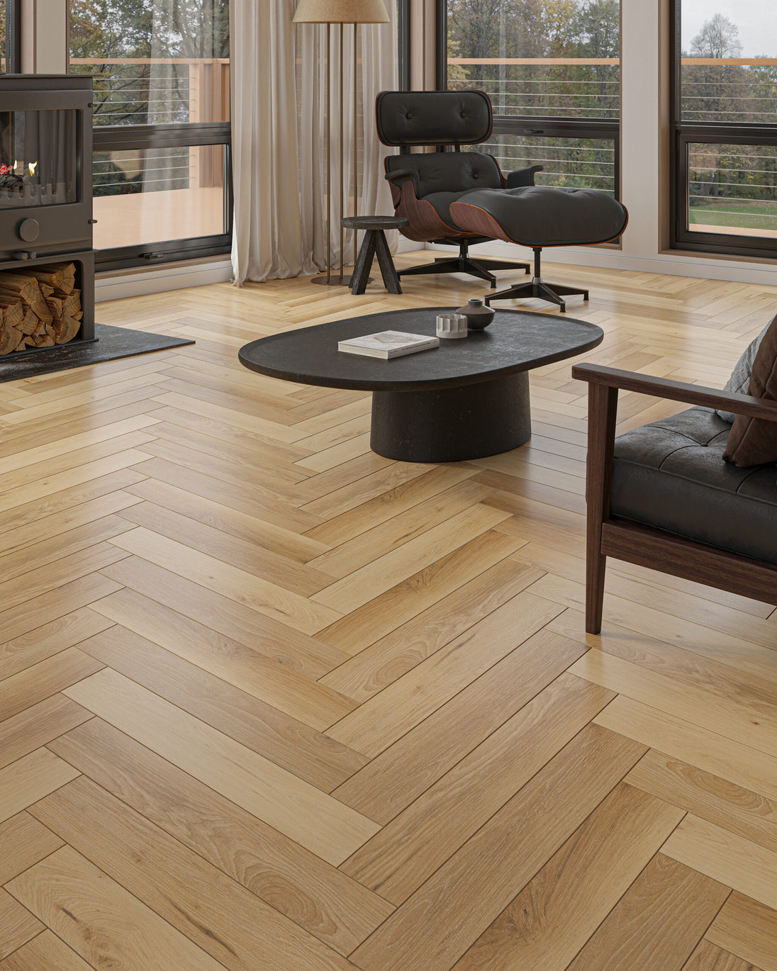 Rustic Oak Herringbone - €19.95 sq yd. 2.29 sq yd per pack. Price per pack below