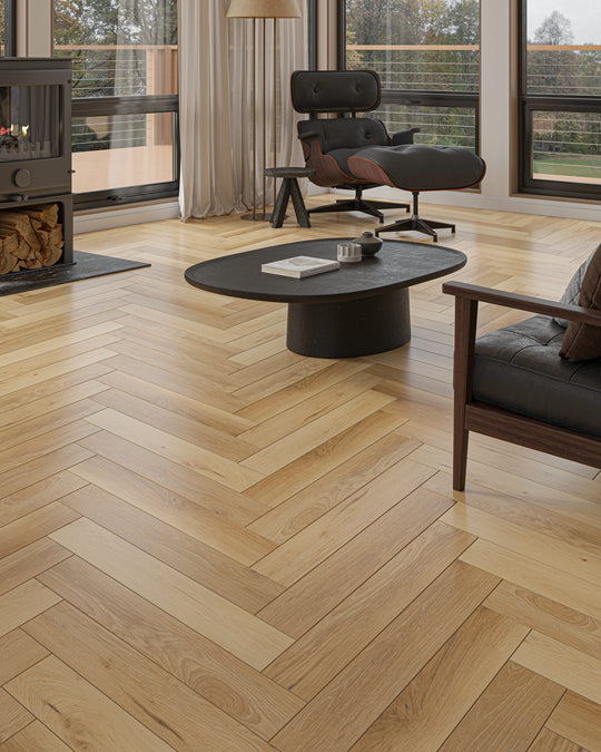 Rustic Oak Herringbone - €19.95 sq yd. 2.29 sq yd per pack. Price per pack below