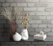 Marburg Brick Effect Silver/White  58412