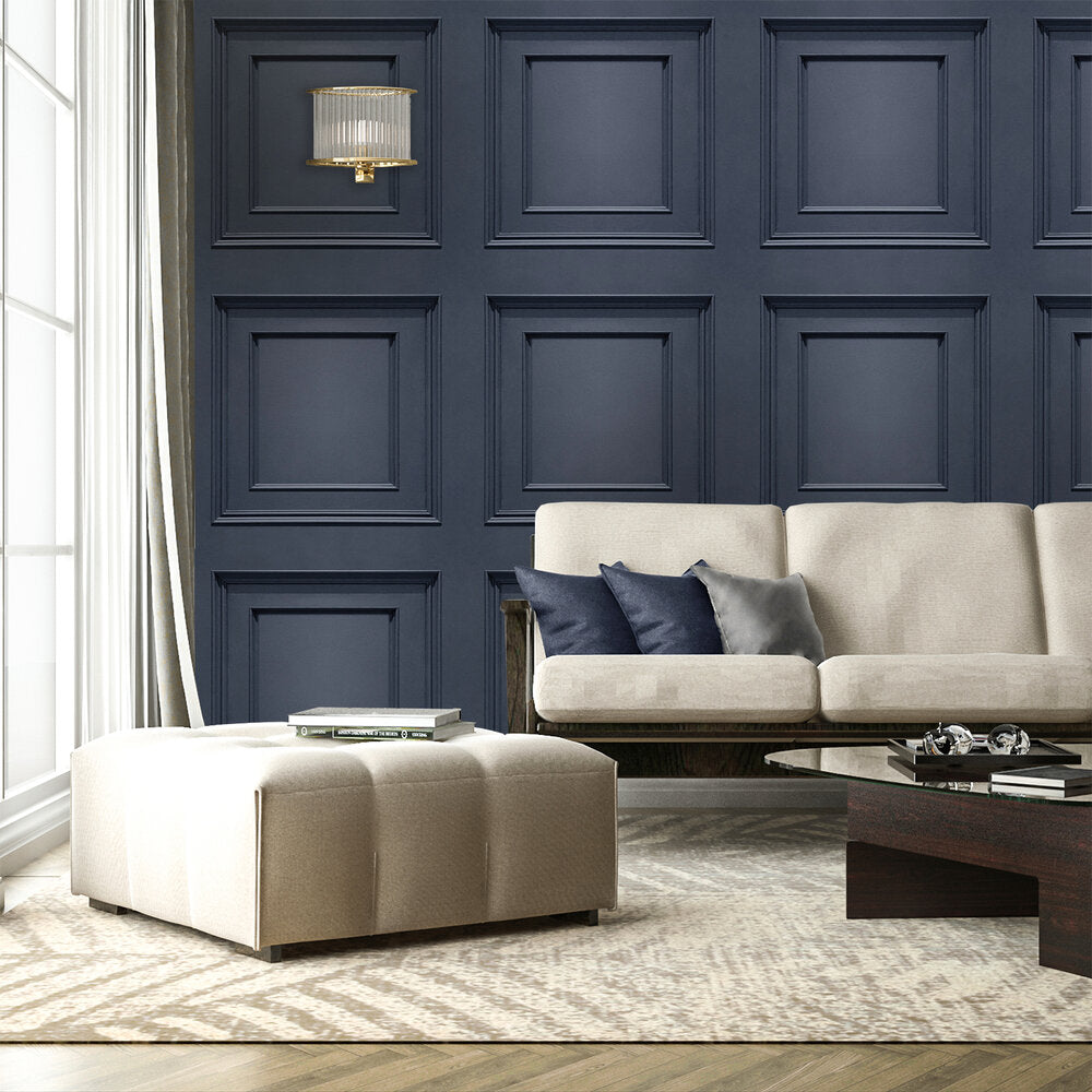 Amara Panel Wallpaper Navy