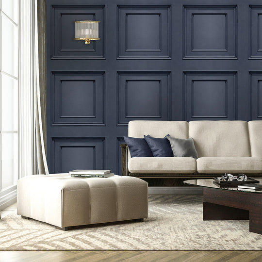 Amara Panel Wallpaper Navy