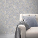 Botanic Floral Blue Metallic Wallpaper - Arthouse 902600