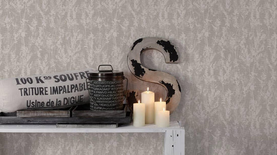 Cream & Grey Floral Wallpaper by AS Creation