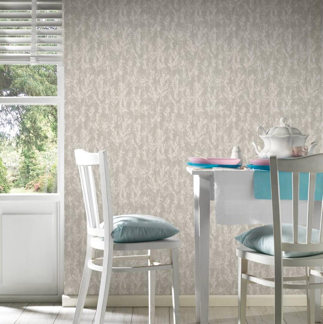 Cream & Grey Floral Wallpaper by AS Creation