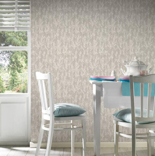 Cream & Grey Floral Wallpaper by AS Creation
