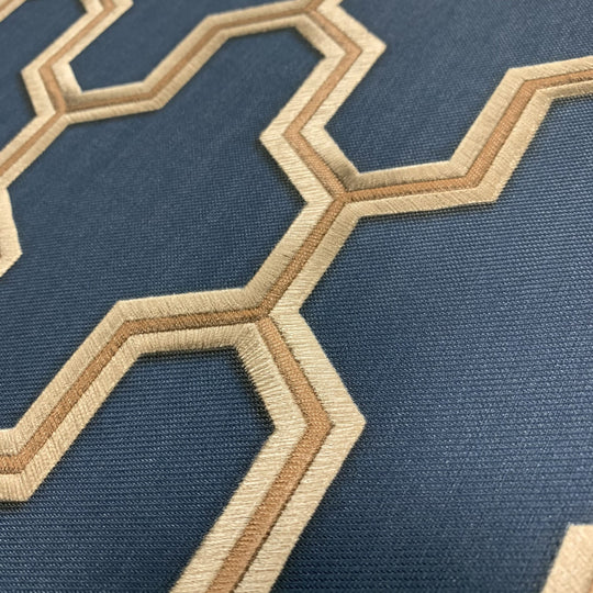 Geometric Copper/Navy