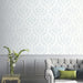 Vintage Duck Egg Lucca Damask - Arthouse 891200