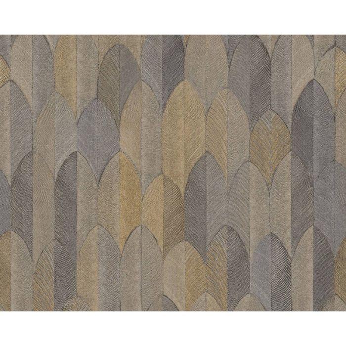 Non Woven Metallic Feather Wallpaper