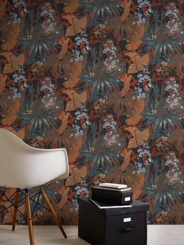 Warm Jungle Leaves Non Woven Wallpaper by Livingwalls