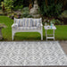Florida Geometric Outdoor Flatweave Rug - Grey