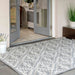 Florida Geometric Outdoor Flatweave Rug - Grey