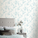 Lavinia Duck Egg Floral Wallpaper- Vintage 891700