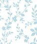 Lavinia Duck Egg Floral Wallpaper- Vintage 891700
