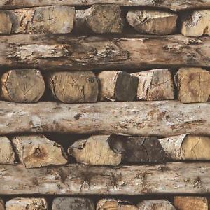 Log Cabin Effect Wallcovering- Home Style 931808