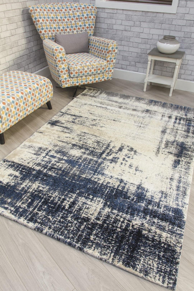 Navy Abstract Callisto Rug