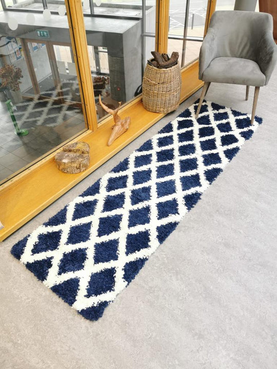 Oslo- Navy Trellis