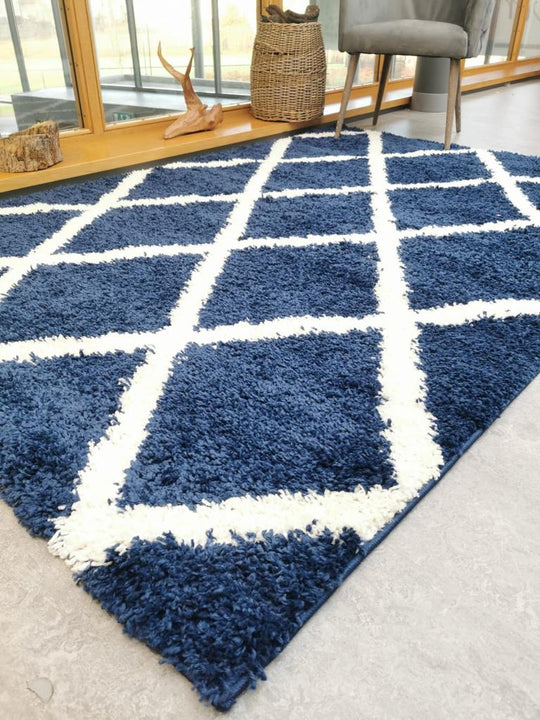 Oslo- Navy Trellis