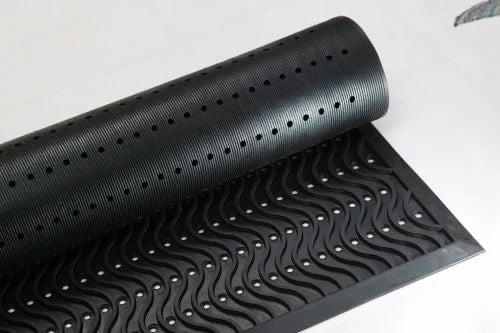 Black Rubber Wave Mat