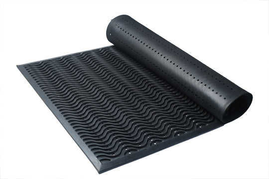 Black Rubber Wave Mat
