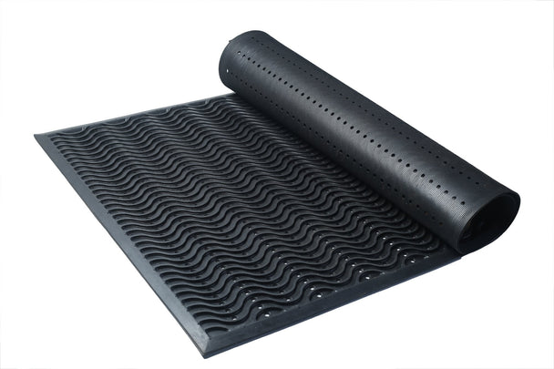 Black Rubber Wave Mat