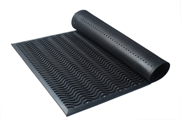 Black Rubber Wave Mat