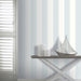 Brilliance White & Duck Egg Stripe - Arthouse 891600