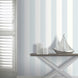 Brilliance White & Duck Egg Stripe - Arthouse 891600
