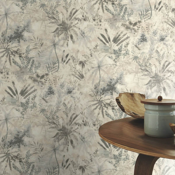 Watercolour Cream/Grey Florals by Rasch 543018