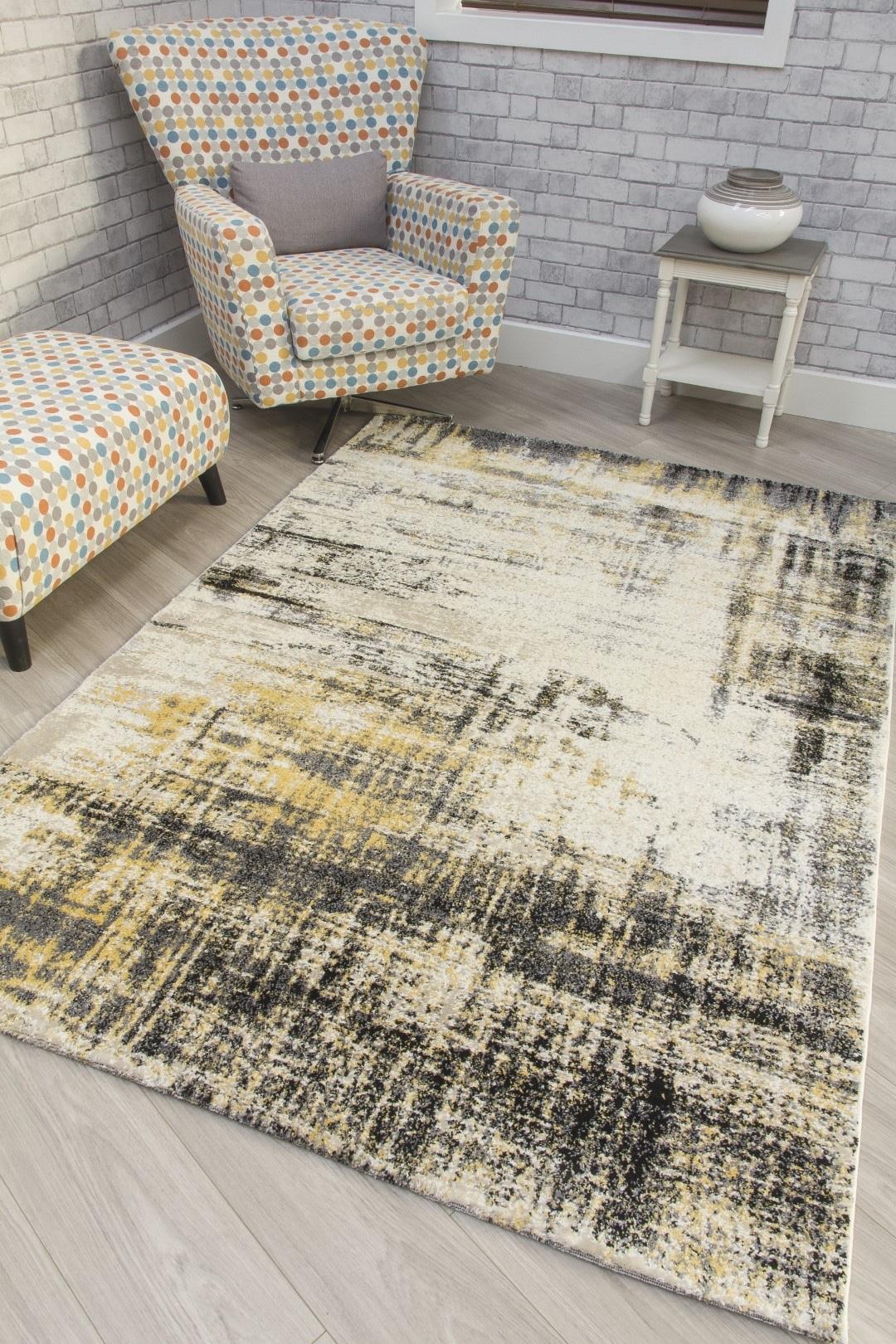 Yellow Abstract Callisto Rug
