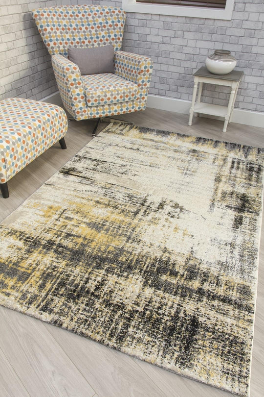 Yellow Abstract Callisto Rug
