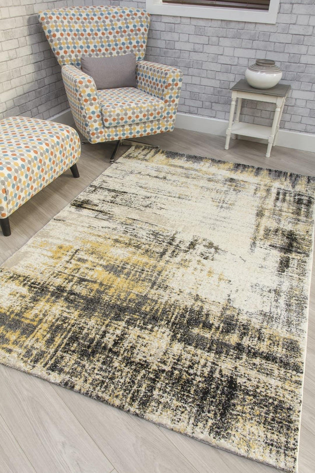 Yellow Abstract Callisto Rug