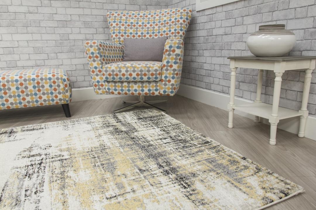 Yellow Abstract Callisto Rug