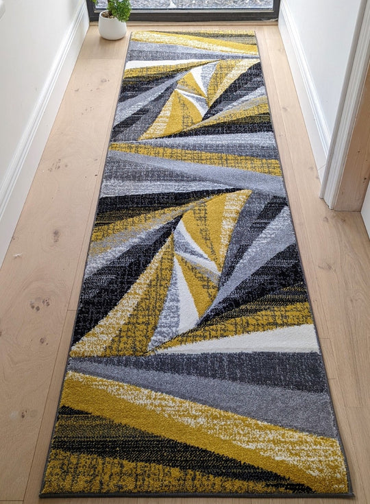 Yellow and Grey Dashed Wave -Boston