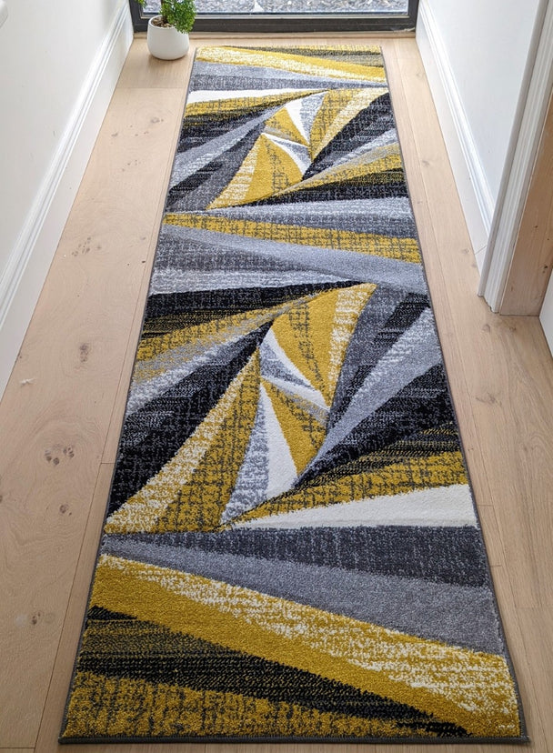 Yellow and Grey Dashed Wave -Boston