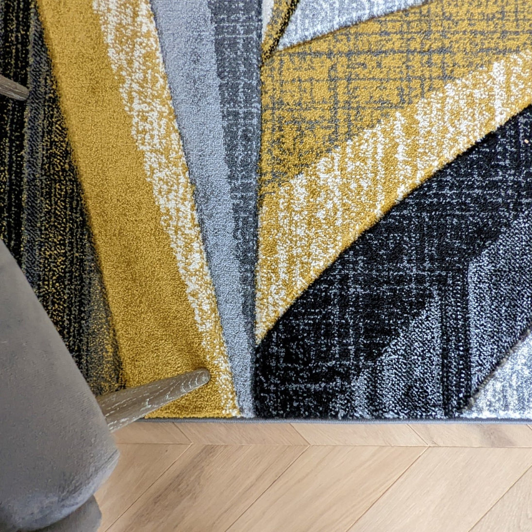 Yellow and Grey Dashed Wave -Boston