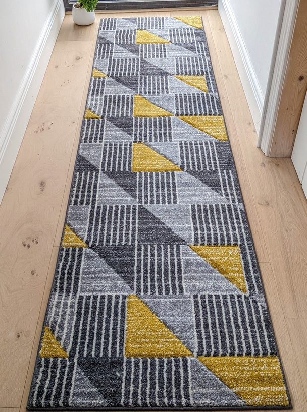 Yellow and Grey Geometric Squares -Boston